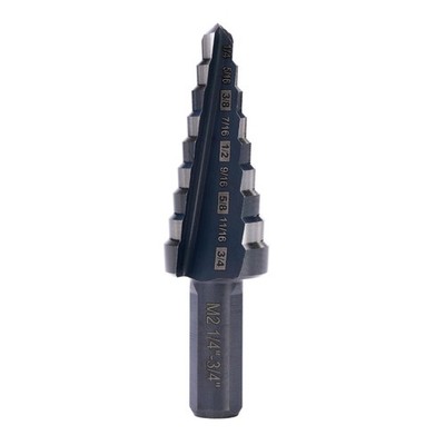 1/4 to 3/4 Inches M2 HSS Step Drill Bit,M2 High Speed Steel Unibit for Cuttin...