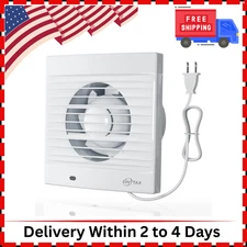 4 Inch Wall Mount Bathroom Exhaust Fan, Plug in Wall Exhaust Fan, 12W 77 CFM Bat