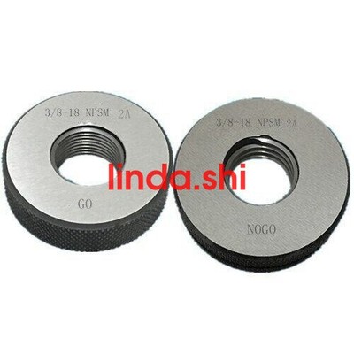 3/8-18 NPSM Thread Ring Gage 2A GO NOGO NPSM 3/8'' Ring Gauge 100% Calibrated
