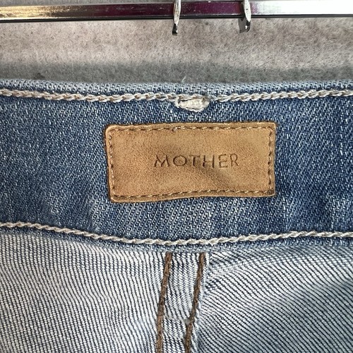 Mother Denim The Hustler Ankle Fray Shaken Not Stirred Cotton Stretch Jeans 26 - Picture 9 of 13