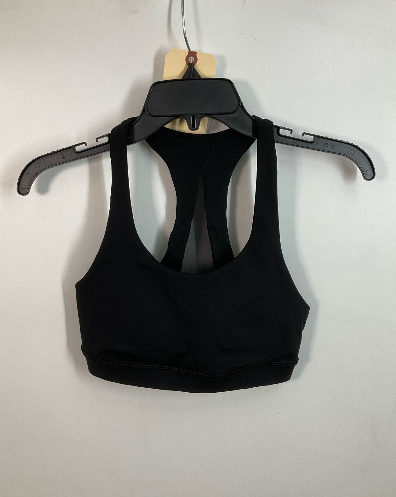 Lululemon Black Mesh Insert Racerback Sports Bra … - image 1