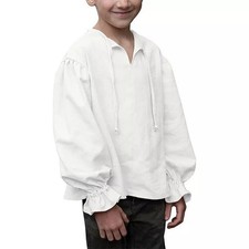 Boys Medieval Shirt Viking Shirt Halloween Shirt Renaissance Shirt for Kids