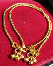 Gold Plated Plain Payal For Woman Daily Wear Foot Jewellery Indian Look