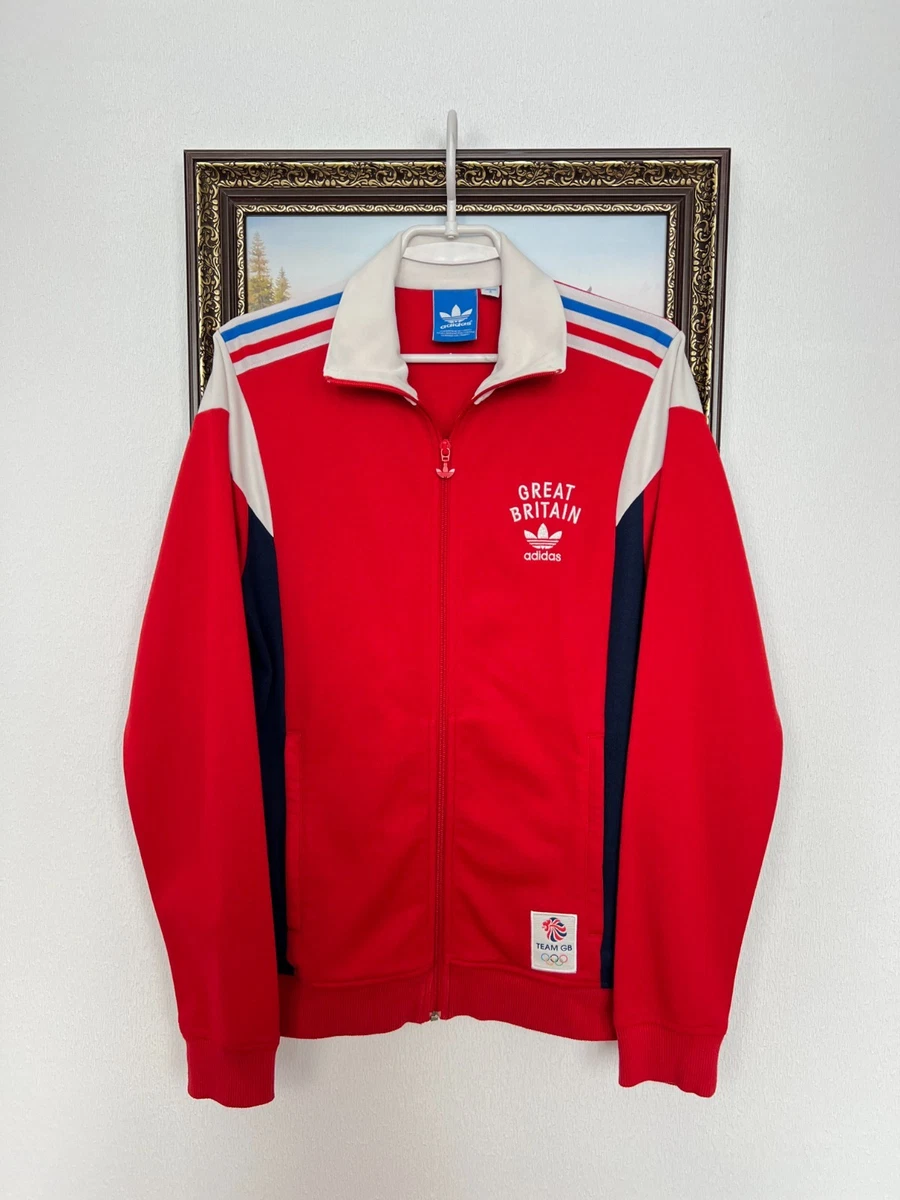 Adidas Originals Team Great Britain Olympics Jacket Red Track Top
