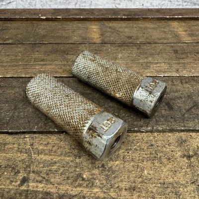 Vintage GT BMX Steel Axle Pegs Pair 3/8 26T Silver 80s 90s Old