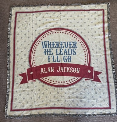 Alan Jackson Throw Blanket 54x60  Wherever He Leads I ll Go Terry Town - New