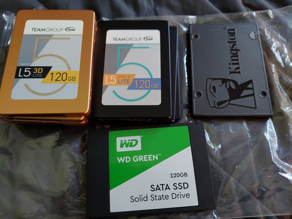 Bulk Lot Qty 10 Fully Tested Good Mixed 120GB 2.5" SATA SSD Solid State Drive - Image 2 of 2