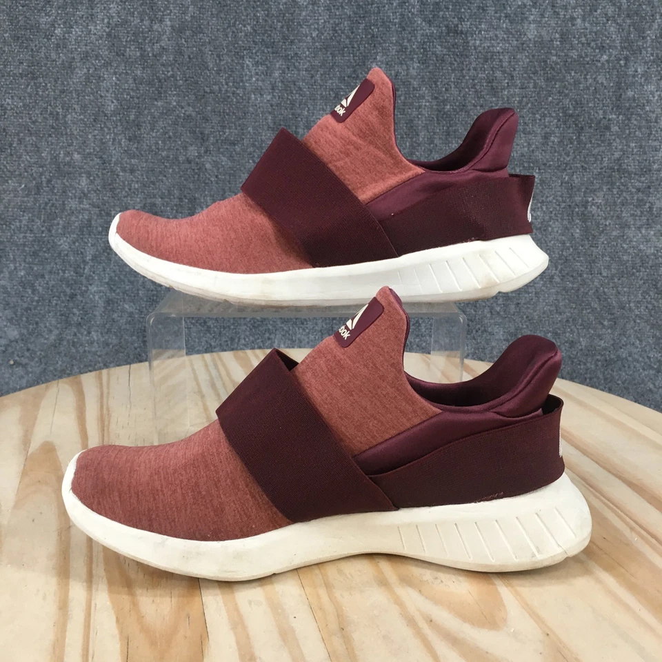 Zapatillas deportivas Reebok para mujer 7,5 Lite sin cordones rojas cómodas atléticas bajas Foto 2 de 4