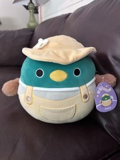 Squishmallows Avery Duck Plush Small 6-14 in Easter Green Beige Brown w/ Tags