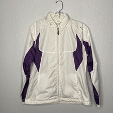 Storm Pack Womens Rain Windbreaker Jacket Hood Lightweight Medium Travel Hiking