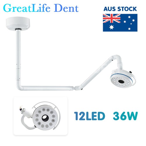 36W 12LED Shadowless Exam Lamp Ceiling Wall Surgical Medical Light GreatLife - Picture 1 of 23