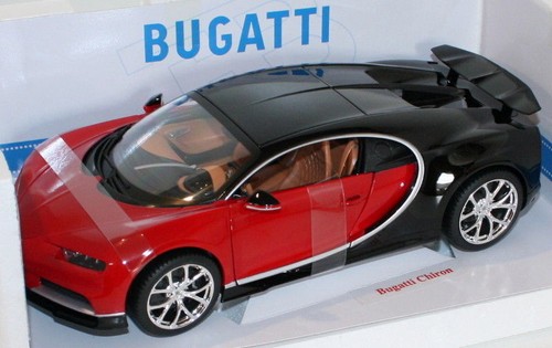 Burago 1/18 Scale 18-11040R - Bugatti Chiron - Red & Black - Picture 3 of 10