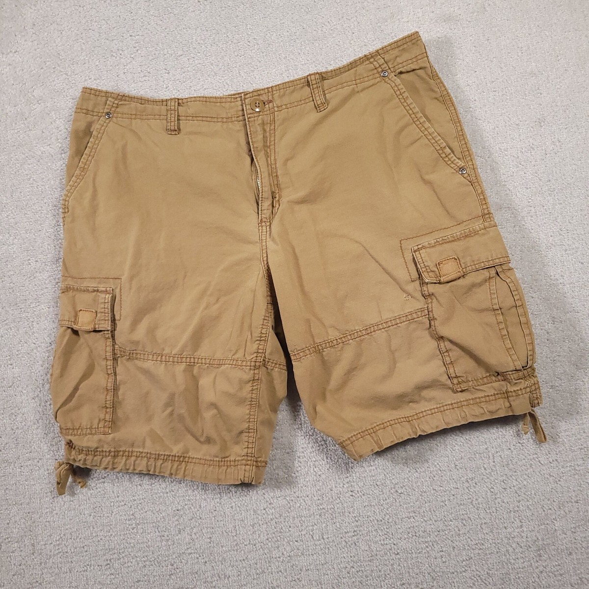 ★OPEN YY_TheOpen Product★ SATIN CARGO SHORTS (BROWN) Trendsetter Vibes Satin Cargo Jorts | Windsor