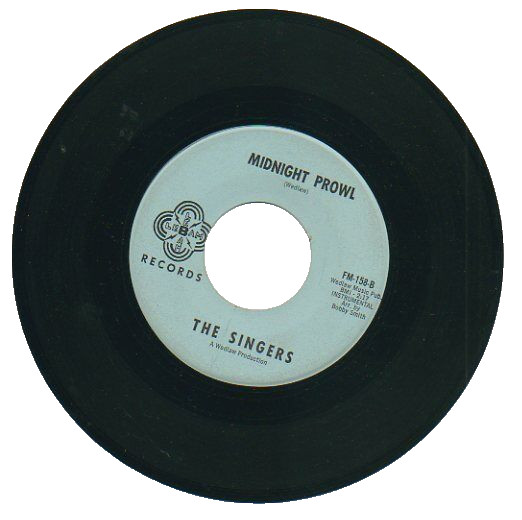 THE SINGERS 45 RPM MIDNIGHT PROWL / BORN TO LOSE Rare Lebam Label SOUL FUNK  N!