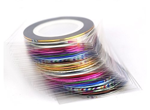 38Pcs Mixed Colors Rolls Striping Tape Line Nail Art Tips Decoration Sticker fro