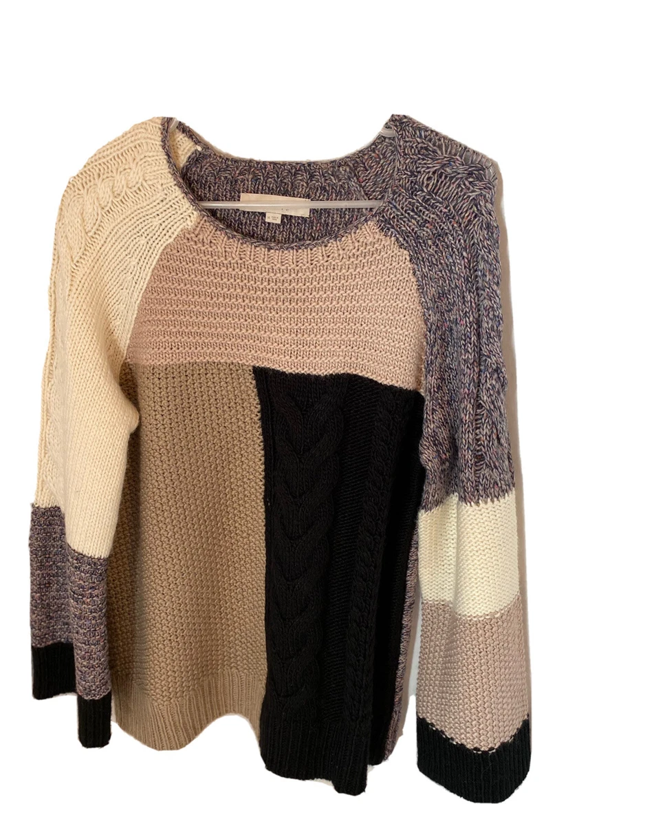 Loft patchwork best sale sweater