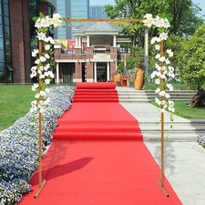 Square Wedding Arch, Gold Metal Framework Heavy Duty Backdrop Stand Garden