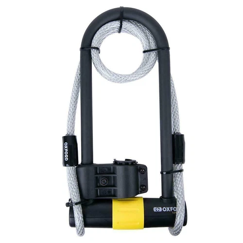 Oxford Magnum Duo Motorrad U-Lock mit Halterung & Kabel Roller SBD LK225