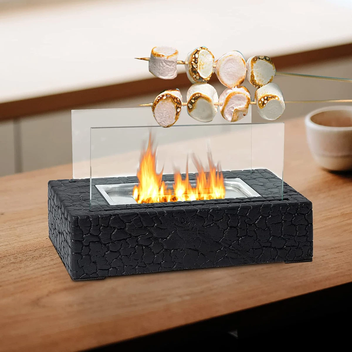 LIMOR® Tabletop Ethanol Fireplace Clean Burning Eco Friendly Fire