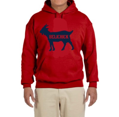 New England Patriots Bill Belichick Goat Hooded Sweatshirt