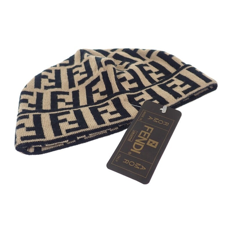 FENDI ビーニー FENDI Beanie Knit Cap Wool Brown Unisex ISY | eBay