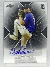 2021 LEAF PERFECT GAME AUSTIN WILLIAMSON BLACK PAPER AUTO # 8/50