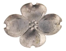 Vintage Stuart NYE 925 Sterling Silver Dogwood Flower Brooch Pin