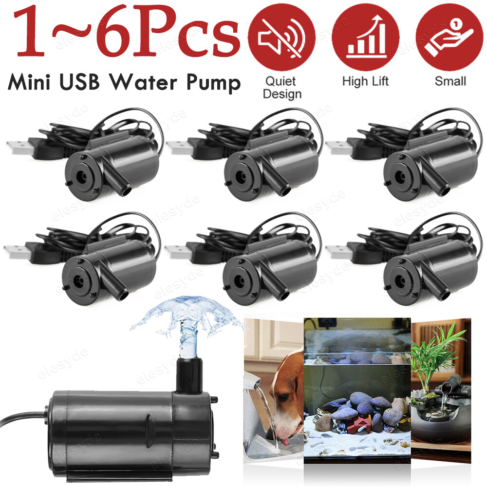 Water Pump Mini Mute Submersible USB 5V 1M Cable Garden Fountain Fish Tank Tool