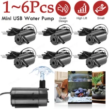 Water Pump Mini Mute Submersible USB 5V 1M Cable Garden Fountain Fish Tank Tool 
