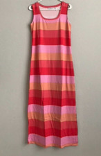 Isaac Mizrahi Reg Wide Stripe Printed Maxi Tank Dress - Red (Sz XS) a499631 -