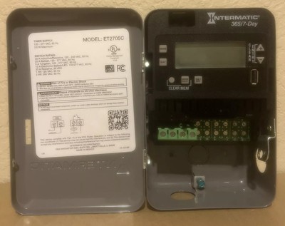 Intermatic ET2705C 7-Day/365 Day 1-Circuit Electronic Control