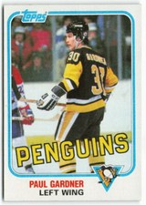 1981-82 Paul Gardner Topps - Pittsburgh Penguins