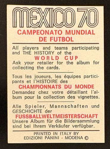 PANINI WORLD CUP 1970 CZERWONY/CZARNY - WYBIERZ SWOJE KARTY - Zdjęcie 160 z 348