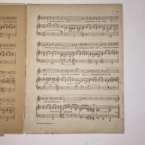Antique 1920 The Japanese Sandman Song Sheet Music by Egan & Whiting - Picture 9 of 11