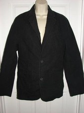 INC INTERNATIONAL CONCEPTS Denim Black Blazer Jacket 2 button Embroidery Women S