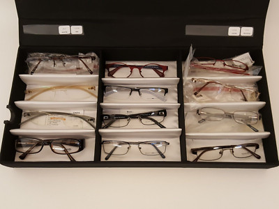 Lot of 12 glasses frames in case Scott Harris Elements Europa new