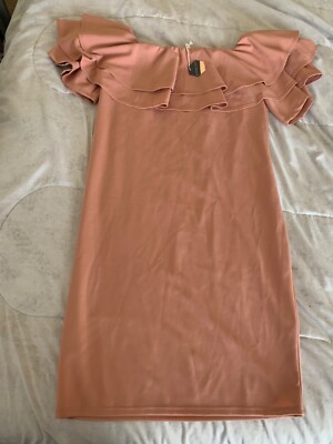 pink fitted maternity dress Baby Pink Maternity Midi Dress With Short Sleeves