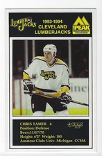 1993-94 Cleveland Lumberjacks (IHL) Chris Tamer postcard