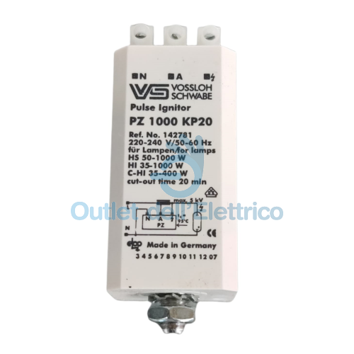 Vossloh 142781 Ignitor PZ1000 KP20 Para Lamp.scarica Hs 50-1000W, Hi 35-1000W - Imagen 1 de 1