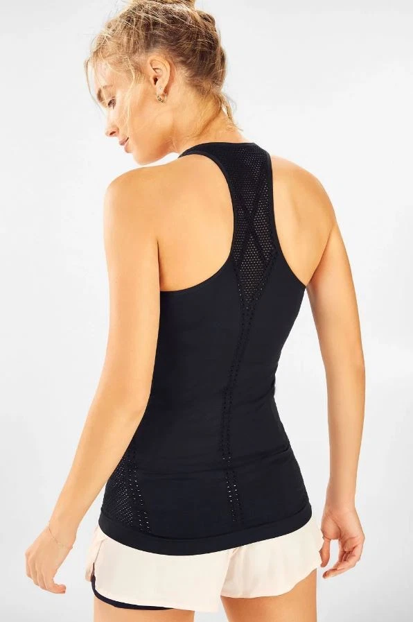 fabletics christine seamless openwork activewear tank-top