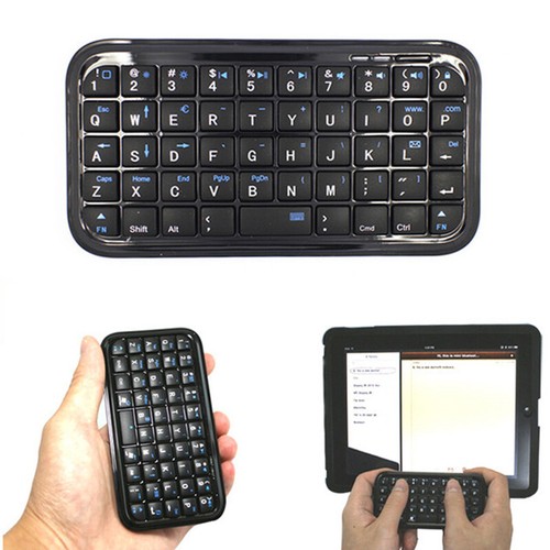 Mini Rechargeable Type-C Bluetooth 3.0 Keyboard Slim Wireless Pocket Keypad - Afbeelding 8 van 12