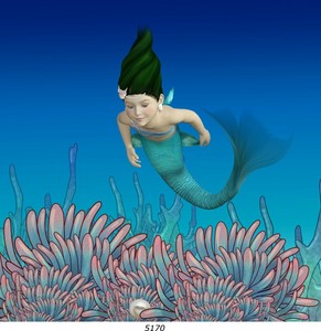 Mermaid Meerjungfrau Kinderbild Bild Auf Leinwand 30x30 Cm 5170 Ebay