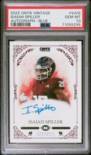 2022 Onyx Vintage AUTOGRAPH Blue Ink ISAIAH SPILLER Chargers TEXAS A&M PSA 10