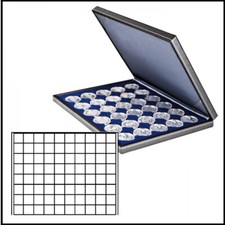 LINDNER 2364-2180ME Nera M M&uuml;nzkassetten Blau 80 eckige F&auml;cher 24 mm
