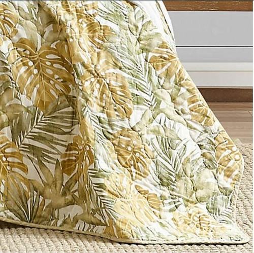 New Tommy Bahama Tropical Palm Newland Forest Full/Queen Quilt 3pc Set Cotton - Picture 6 of 6