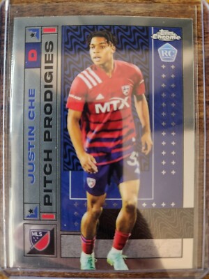 2022 Topps Chrome MLS Justin Che Pitch Prodigies Rookie RC #166 FC Dallas