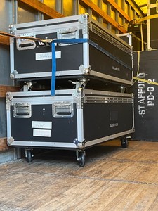 One Pair 1200 Watt HMI Followspots With ATA Road Cases