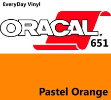 12"x5' - Pastel Orange -Oracal 651-shiny Adhesive Vinyl-Craft Hobby-Sign Cutters