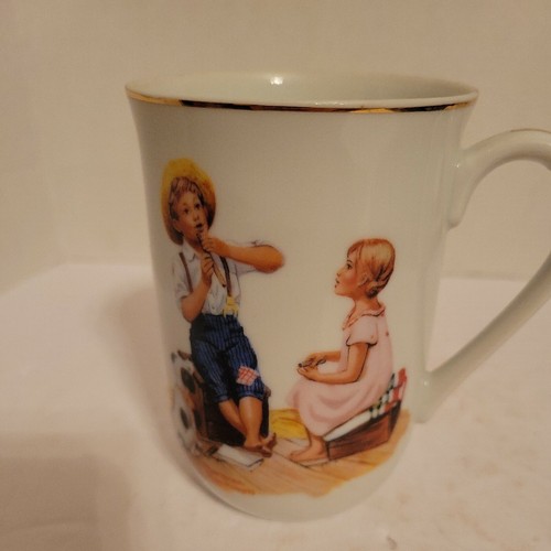 Norman Rockwell Art Music Master Coffee Tea Mug Cup Vintage 1986 The Museum  - Picture 1 of 2