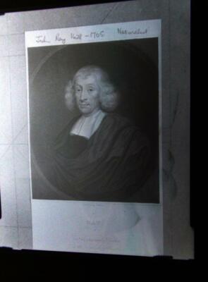 Schwarzweiß Negativ John Ray Naturalist für weitere Fotos nach unten scrollen